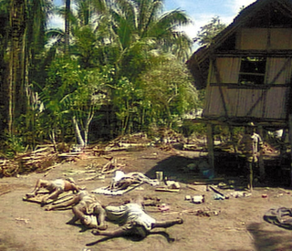 The aftermath of the recent tidal wave in Papua New Guinea.